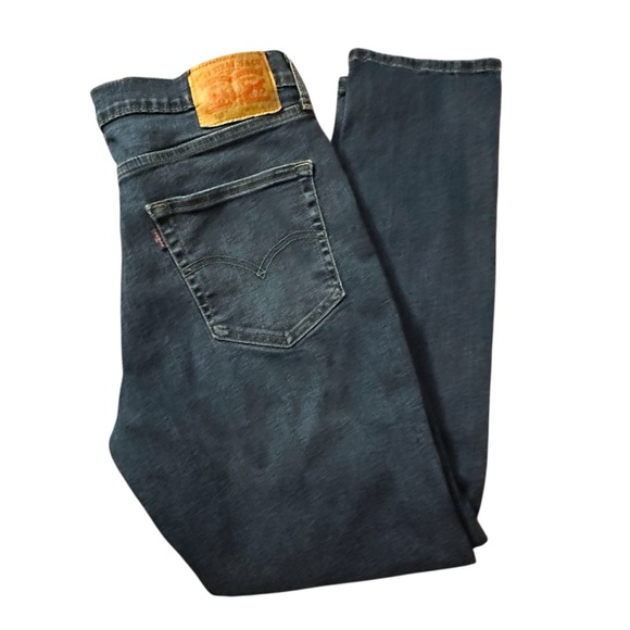 Levi's Women's Straight Leg Dark Blue Jeans - Picture 3 of 5